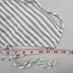 Gray Stripe Halter Tie Active Sports Bra Padded Bikini Bralette Swim Top S Small Photo 5