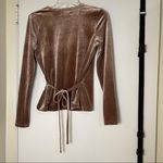 Madewell Velvet Ballet Wrap long sleeve Top XS Photo 5
