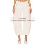 Free People  Cream colored Barrel Wide Leg Jeans - size 29 NWOT Photo 3