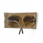 Ted Lapidus Paris Sunglasses Octagon Frames Vintage Designer Eyewear Brown Photo 4