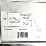 Jessica Rich Transparent Sneaker Size 9 (39) Gold Snake NIB Black Photo 4