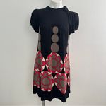 ZARA floral polka dots vintage style tunic dress Black and Red Floral LARGE NEW Photo 1