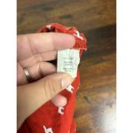 Madewell  Red Pajama Shorts Pjs Llama Rama White Bootie Comfy Cozy Boho Size M Photo 4