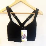 Halara NEW  Cross Back Sports Bra sz XS Black Sports Bra Photo 3