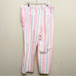 Vineyard Vines  NWT Women's Guava Stripe Pull-On Beach Resort Coastal Pants Photo 2