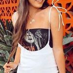 White Overall Tie Dress Photo 0