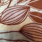 Tahari  100% Linen Button Up Blouse White w/ Leaf Pattern in Brown & Lavender Med Photo 3