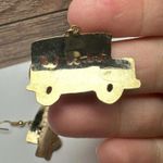 School Bus With Kids Multi Color Enamel & Gold Tone Dangle Drop Pierced Earrings Photo 5