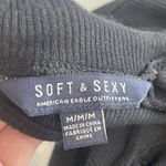 American Eagle Dress Women Medium Soft & Sexy Black Ribbed Flowy Stretch Skater Photo 7