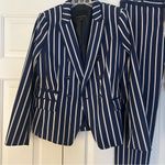 Banana Republic  Navy and White Striped Pantsuit Pinstripes Photo 1