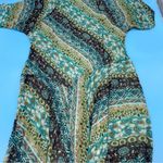 Lane Bryant  Floral V-Neck Faux Wrap Midi Dress Blue 16 Photo 4