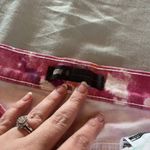 Levi's Levi’s White and Bright Watercolor Cutoff Raw Hem Denim Jean Shorts Size 8 Photo 5