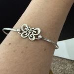 James Avery  RETIRED STERLING SILVER BUTTERFLY HOOK-ON BANGLE BRACELET‎ Photo 0
