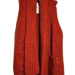 Abercrombie & Fitch Sweater Vest Cashmere Wool Cable Knit Open Front Longline M Photo 0