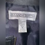 Amanda Smith  WOMEN 100% LEATHER BIKER CAUSAL VEST BLACK SIZE 14 Photo 1