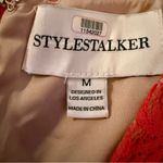 Stylestalker RTR Ari Red Lace V Neck Half Sleeve Sheath Mini Dress Sz M Photo 6