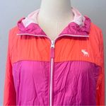 Abercrombie & Fitch Women’s Pink Orange Hooded Windbreaker Jacket Large NWT Photo 1