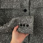 Banana Republic  Tinsel Tweed Silver Blazer Size XL NWOT Classic Work Black Tie Photo 4