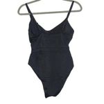 ANDIE NWT  The Samoa One Piece Swimsuit V Neck Keyhole Removable Cups S Black Photo 4