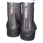 Ernesto Dolani Soft Gray Leather Back Zip Italian Designer Booties Women 39.5 Size 8.5 Photo 3