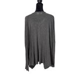 Hippie Love Womens Gray Cocoon Wrap Draped Top Size S Long Sleeve Lagenlook Quiet Luxury Photo 2