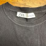 ZARA  Black Ribbed Knit Cropped Short Sleeve Top Women Size S Photo 1