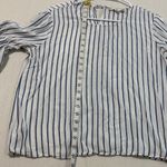 Pink Rose  Black and White Striped Blouse Photo 3