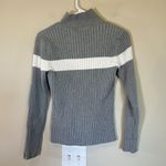 Tommy Hilfiger Tommy Hilfiger vintage y2k Women's Medium Ribbed Henley Snap Sweater Gray White Photo 5