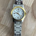 Milano Expressions Ladies Watch Stainless Bracelet White Dial Gold Tone Hands Photo 3