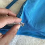 Aerie  Blue High Neck Swimsuit Top Women's Size Large Photo 5