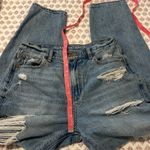 American Eagle  Relaxed Mom Jeans Size 4 Destructed High Waist Light Wash Photo 6