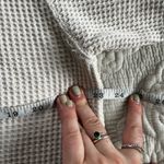 Aerie  cream waffle knit sweater size medium Photo 3