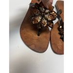 Mystique Boutique Mystique Beaded & Sequin Flower Thong Sandals Plum Women's Size 7 Photo 4