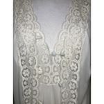 Vintage Nightgown/Robe Womens M 14/16 White Lace Nylon Long Peignoir Set Sears Size M Photo 3