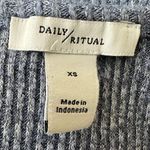 Daily Ritual Cozy Knit Rib Heathered Blue Gray Tiered Tank Dress Size XS Photo 6