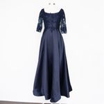 La Femme  - Three Quarter Sleeve Gown with Lace Sheer Back Photo 1