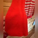 Victoria's Secret Victoria Secret Women's V-Neck Sweater Orange Tan Striped Size Medium Photo 3