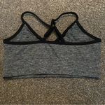 None Gray Sports Bra with Black Lettering (True) Photo 1
