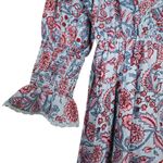 dra Womens M Nomi Puff Sleeve Smocked Dress NEW Blue Size M Photo 7