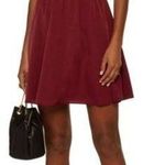 Haute Hippie burgundy crepe de chine stretch elastic waist sleeveless dress Photo 0