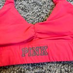 PINK - Victoria's Secret PINK Victoria’s Secret Ultimate Unlined Hot Pink Halter Sports Bra Size XS Photo 2