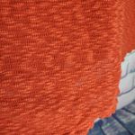 Urban Outfitters  LEFT OF CENTER ORANGE MIXED MEDIA LS ASYMMETRICAL SHIRT S Photo 5