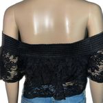 Wish & Whim Ruffled Lace Crop Top Photo 1