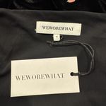 We Wore What  Embroidered Velvet Peplum Corset Top Black Size 16 NWT Photo 3