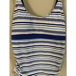 Talbots Cabana Life Scoop Neck Tankini Shades of Blue White Stripe Size Medium Photo 1