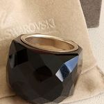 Swavorski Daniel Swarovski Luxury Black Crystal Rhodium Plated Ring Photo 5