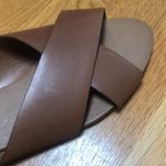 ALDO saddle brown leather slides Photo 5