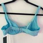 Wild Fable  Women's Pointelle Underwire Bikini Top Light Blue medium (8-10) NWT Photo 6