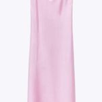 ZARA Satin Effect Dress Maxi Midi Slip Bodycon Wedding Party Coctail Photo 2