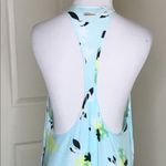 Vince Camuto  Aqua Yellow Lemons Spaghetti Strap Maxi Swim Cover Summer Dress XS Photo 5
